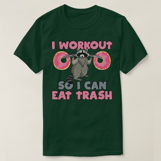 rash Eating Racoon Funny Gym T-shirt (Design voorkant)
