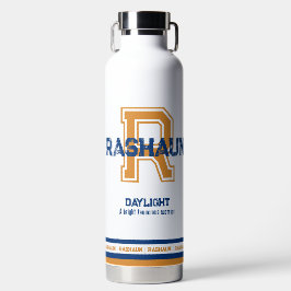 Rashaun-naam betekent sportmonogram waterfles
