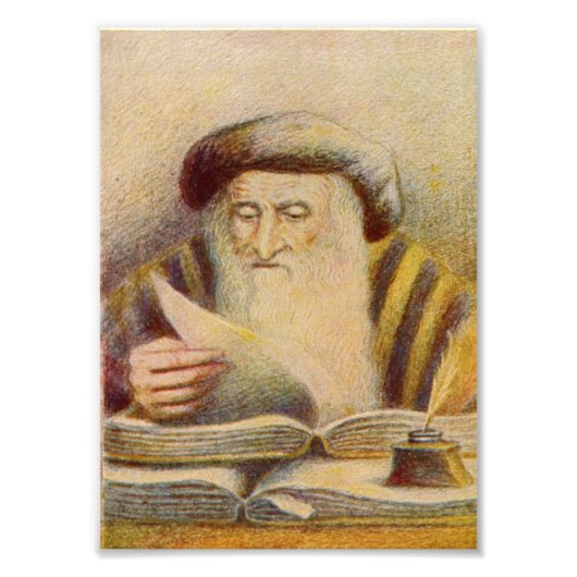 Rashi - Rabbi Solomon Yitzchaki Foto Afdruk (Voorkant)