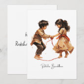 Raskha Bandhan Holiday Kaart (Voorkant / Achterkant)