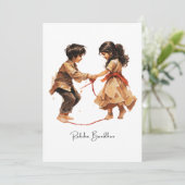 Raskha Bandhan Holiday Kaart (Staand voorkant)