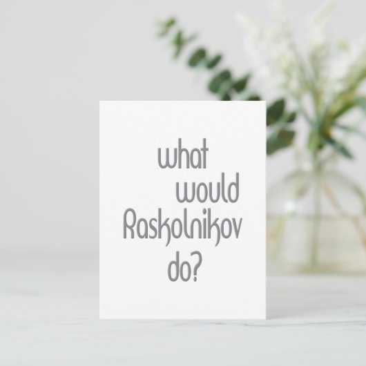 Raskolnikov Briefkaart (Staand voorkant)