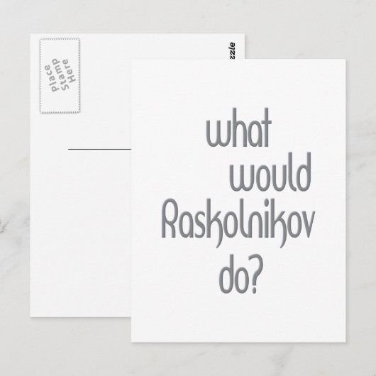 Raskolnikov Briefkaart (Voorkant / Achterkant)