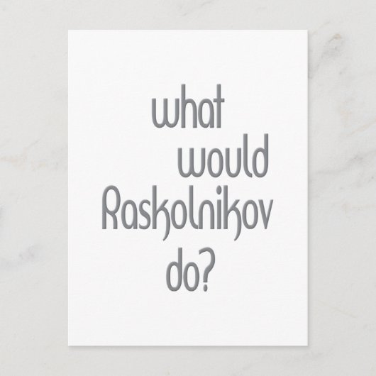 Raskolnikov Briefkaart (Voorkant)