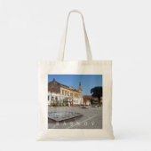 Rasnov Market Square uitzicht canvas tas (Achterkant)