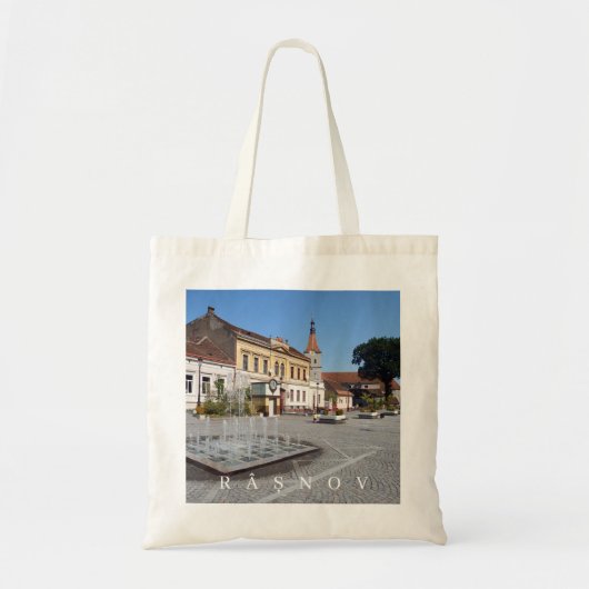 Rasnov Market Square uitzicht canvas tas (Voorkant)