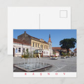 Rasnov stadsplein uitzicht briefkaart (Voorkant / Achterkant)