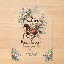 raspaard ruiterbloem acryl uitnodigingen