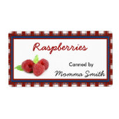 Raspberry aangepaste inblikken etiketten (Voorkant)