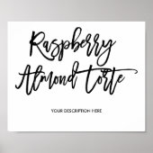 Raspberry Almond Torte Sign Poster (Voorkant)