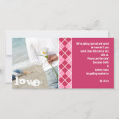 Raspberry Argyle en Roze sparen de Datum Modern In Save The Date (Voorkant)