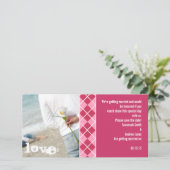 Raspberry Argyle en Roze sparen de Datum Modern In Save The Date (Staand voorkant)