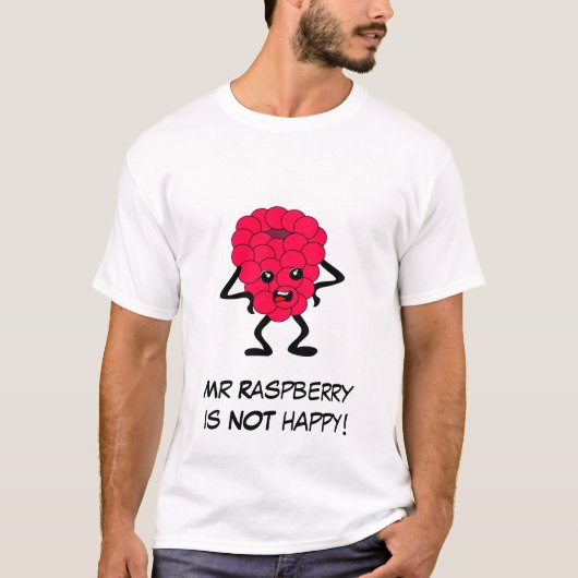 Raspberry Bad Fruit Gang met  slogan T-shirt (Voorkant)