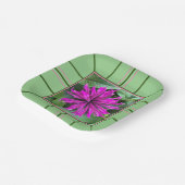 "Raspberry bee Balm" Square Wedding Papieren Bordje (Gebogen)