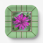 "Raspberry bee Balm" Square Wedding Papieren Bordje (Voorkant)