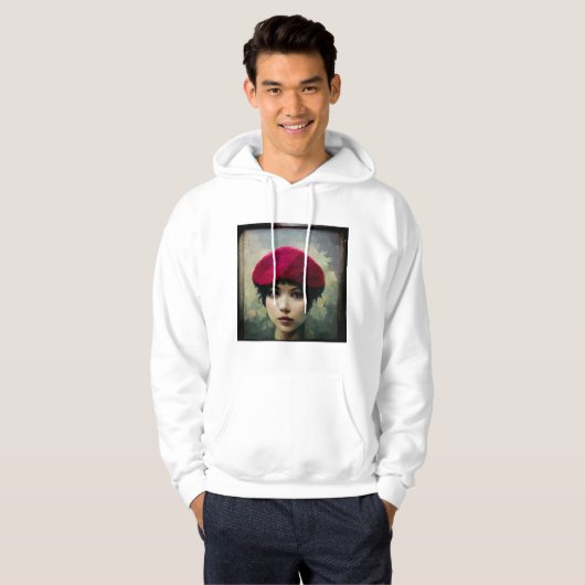 Raspberry Beret Hoodie (Voorkant volledig)