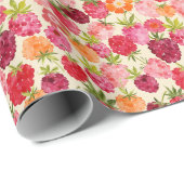 Raspberry Berry Zomer Waterverf Cadeaupapier (Rol Hoek)