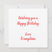 Raspberry Birthday Kaart (Achterkant)