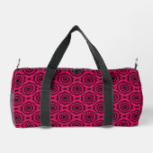 Raspberry Black Flower Naadloos Patroon Plunjezak (Achterkant)