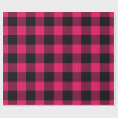 Raspberry Black Huge Buffalo Play Lumberjack Cadeaupapier (Vlak)