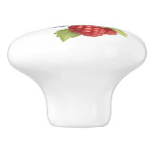 Raspberry Blackberry Fruit Illustratie Waterverf Keramische Knop (Zijkant)