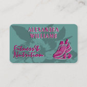 Raspberry Blauwgroen Bloeiende Fitness & Voeding Visitekaartje (Voorkant)