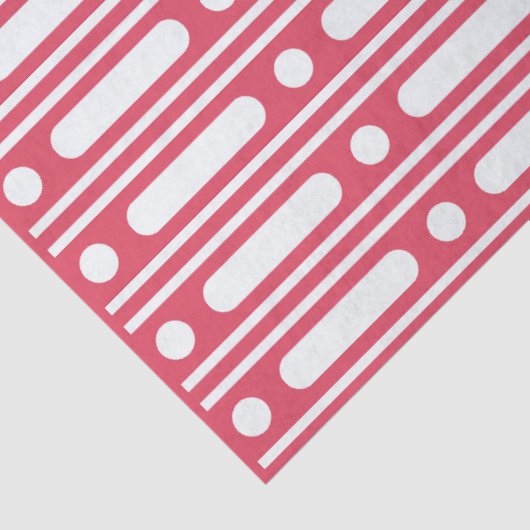 Raspberry Bone Inlay Dots Border Decoupage Paper Tissuepapier (Detail)