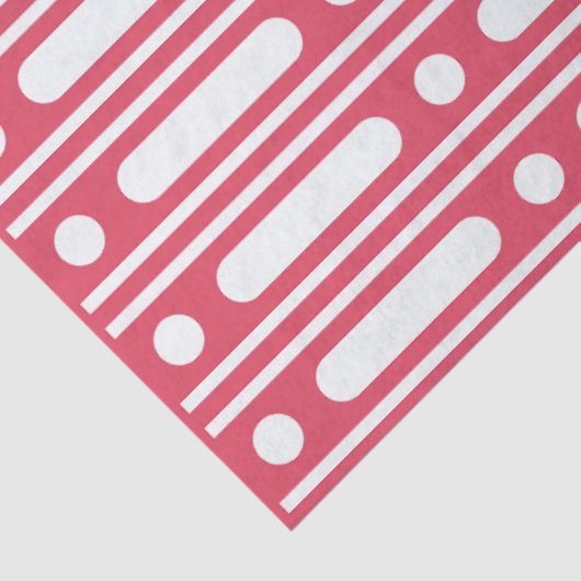 Raspberry Bone Inlay Dots Border Decoupage Paper  Tissuepapier (Detail)