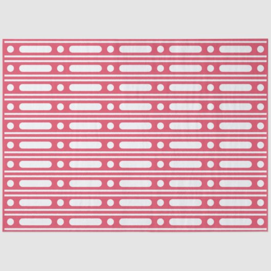 Raspberry Bone Inlay Dots Border Decoupage Paper  Tissuepapier (Voorkant)
