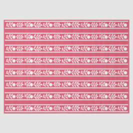 Raspberry Bone Inlay Floral Border Decoupage Paper Tissuepapier