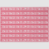 Raspberry Bone Inlay Floral Border Decoupage Paper Tissuepapier (Voorkant)