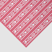 Raspberry Bone Inlay Floral Border Decoupage Paper Tissuepapier (Detail)