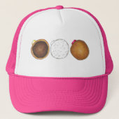 Raspberry Boston Creme Gevulde Donut Doughnut Trucker Pet (Voorkant)