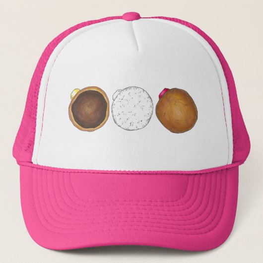 Raspberry Boston Creme Gevulde Donut Doughnut Trucker Pet (Voorkant)