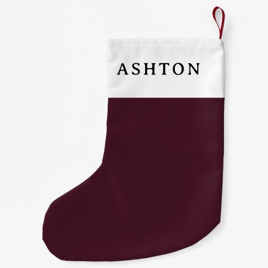 Raspberry Bourgogne, Solid Bourgogne Kleine Kerstsok (Achterkant)