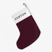 Raspberry Bourgogne, Solid Bourgogne Kleine Kerstsok (Achterkant (Hangend))