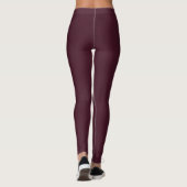 Raspberry Bourgogne, Solid Bourgogne Leggings (Achterkant)