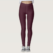 Raspberry Bourgogne, Solid Bourgogne Leggings (Voorkant)