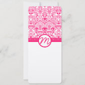 Raspberry Bright Pink Love Bird Weduwen Uitnodigin Kaart (Achterkant)