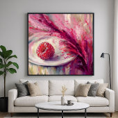 Raspberry Burst - Stijlvolle Abstracte stilleven k Poster