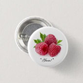 "Raspberry Button! " Ronde Button 3,2 Cm (Voorkant /achterkant)