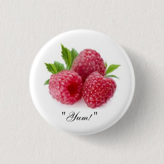 "Raspberry Button! " Ronde Button 3,2 Cm (Voorkant)