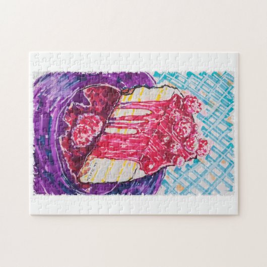 Raspberry Cake Legpuzzel (Horizontaal)