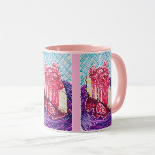 Raspberry Cake Mok (Voorkant rechts)