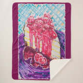 Raspberry Cake Sherpa Deken (Voorkant)