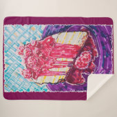 Raspberry Cake Sherpa Deken (Voorkant (horizontaal))