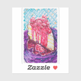 Raspberry Cake Sticker