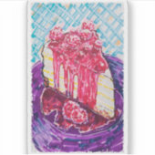 Raspberry Cake Sticker (Voorkant)