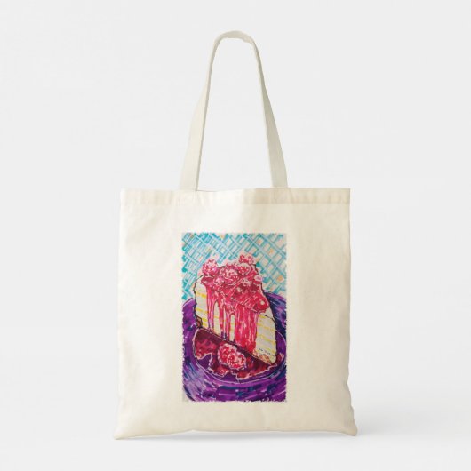 Raspberry Cake Tote Bag (Achterkant)