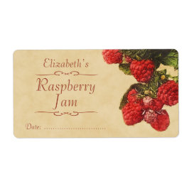 Raspberry Canning label